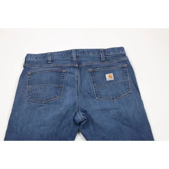 Vintage Y2K Carhartt Mens 34x34 Distressed Relaxed Fit Straight Leg Denim Jeans